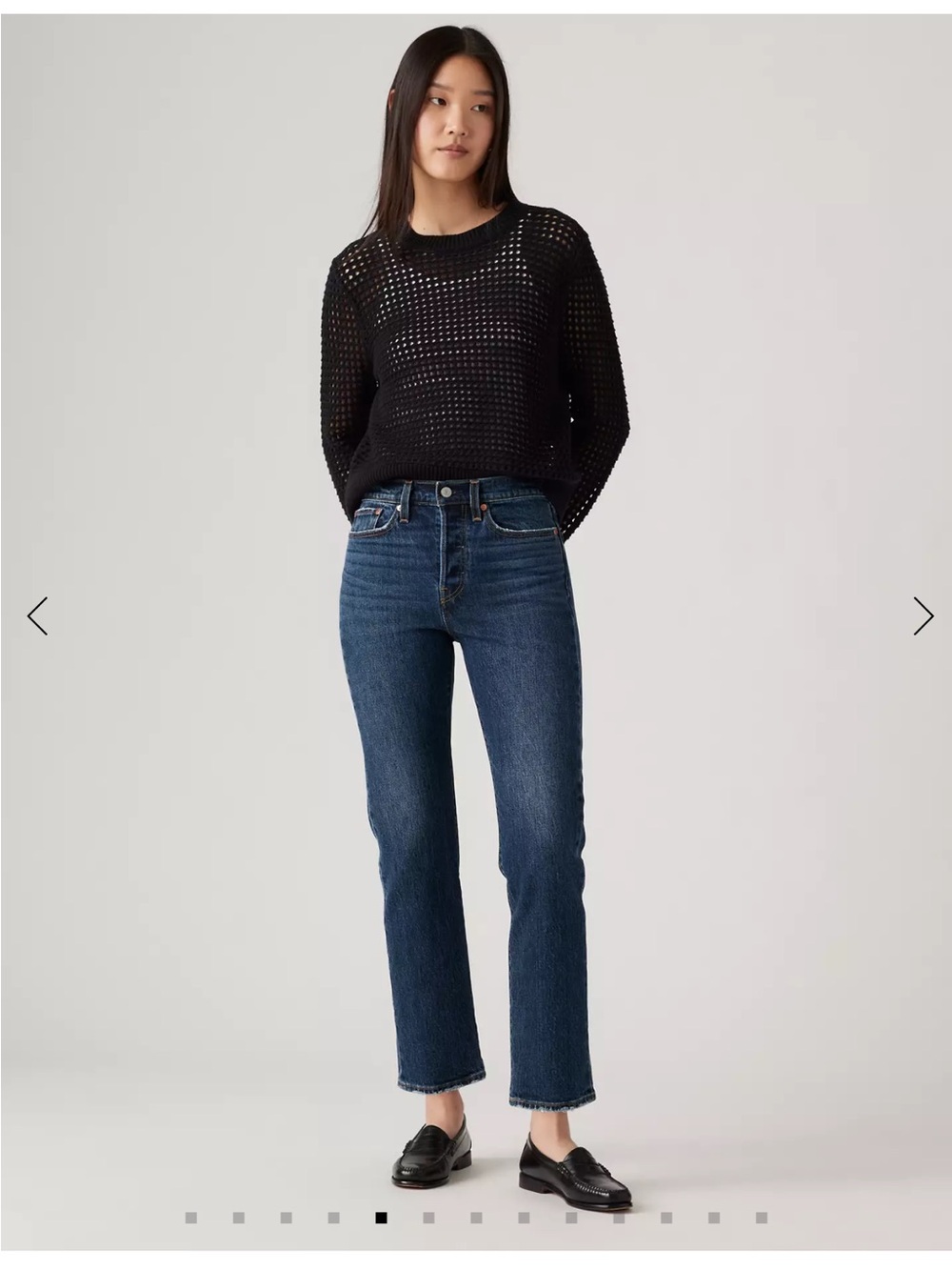 Levi’s Wedgie Straight-Leg Jeans in Dark Blue Size 33/28 inseam